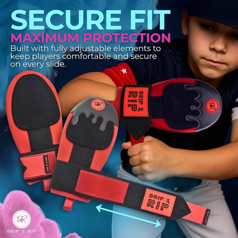 Drip & Rip Sliding Mitt Youth for Baseball & Softball - Ice Cream Sliding Mitt Design with Hand Protection - Base Running, Breathable, Durable, Ambidextrous - Ages 10+ - Image 4